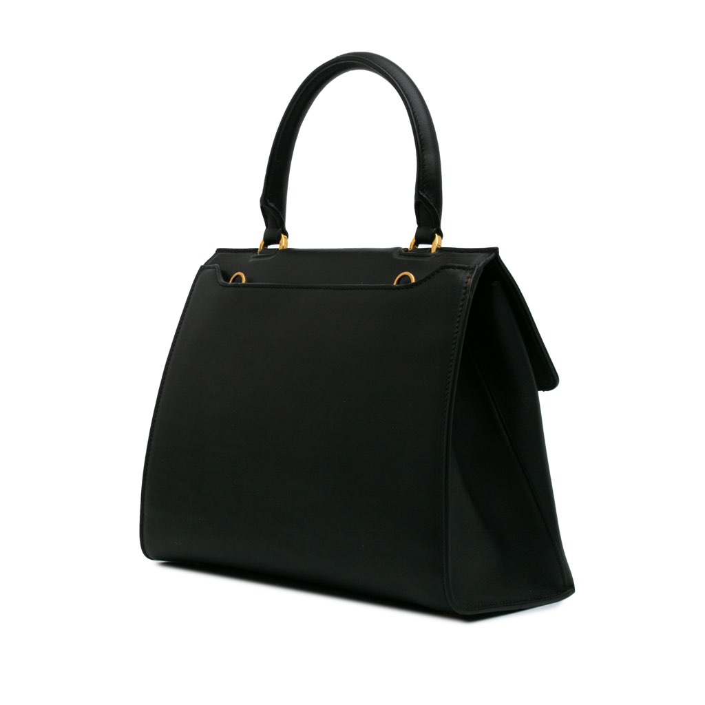 Salvatore Ferragamo Leather Gancini Trifolio Satchel - 2