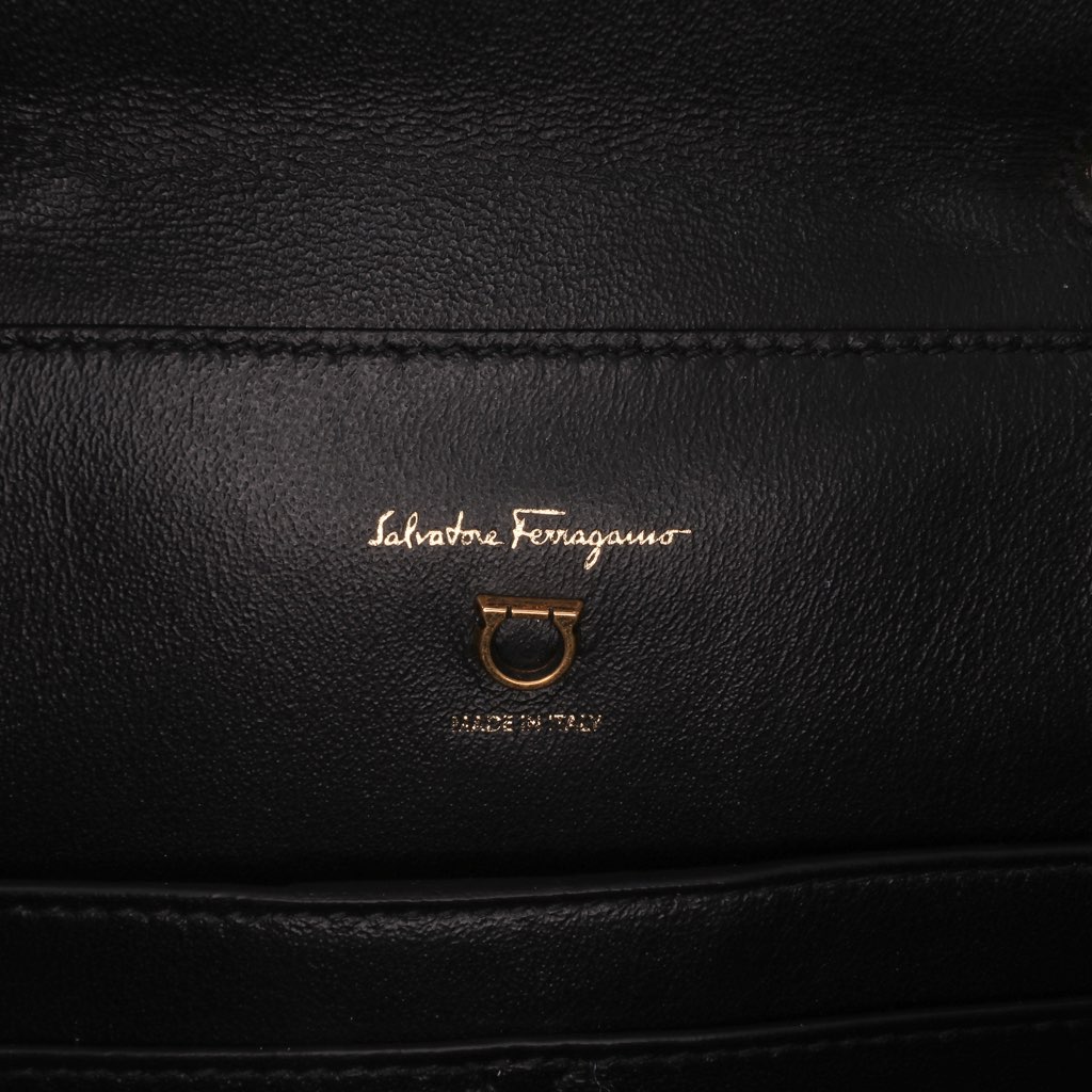 Salvatore Ferragamo Leather Gancini Trifolio Satchel - 5
