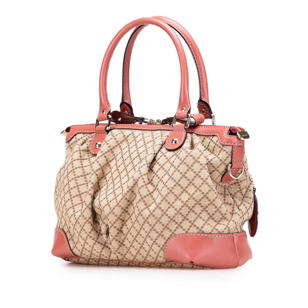 Gucci Diamante Canvas Sukey Satchel - Back view