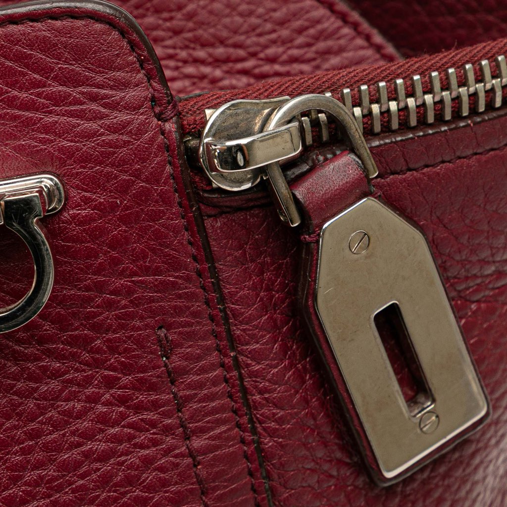 Salvatore Ferragamo Leather Verve Tote - Image 10