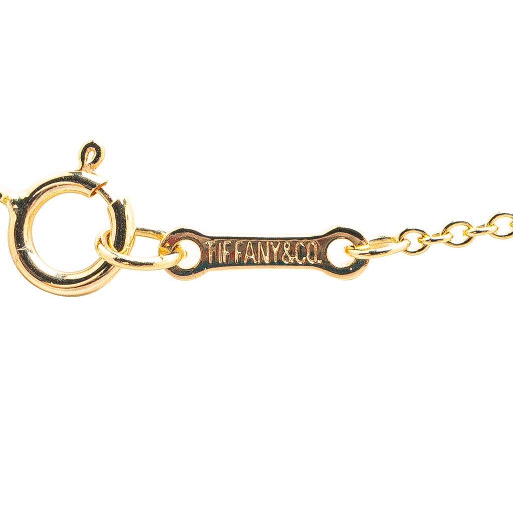 Tiffany & Co Elsa Peretti 18K Yellow Gold Open Heart Pendant Necklace - 4