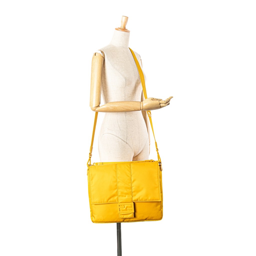 Fendi Large Econyl Nylon Baguette Satchel - Image 15