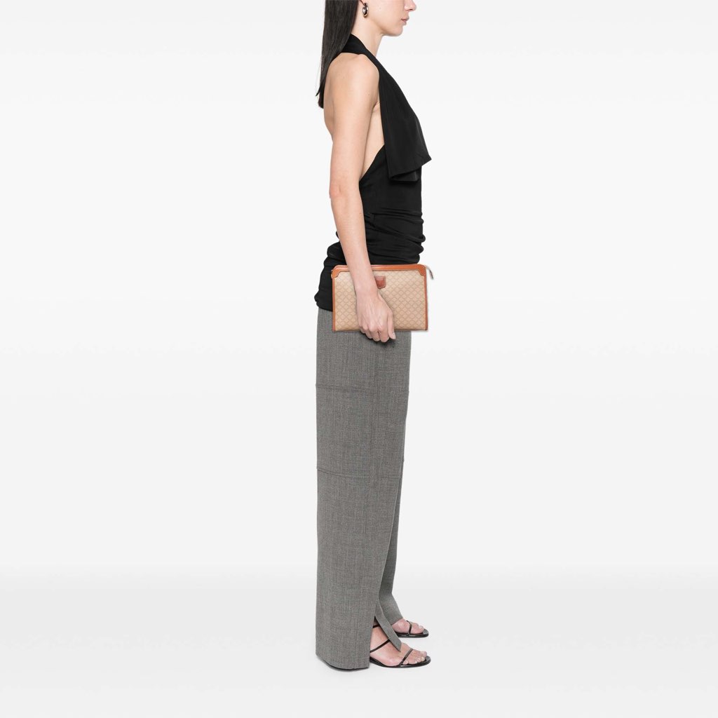 Celine Macadam Coated Canvas Clutch - Image 13