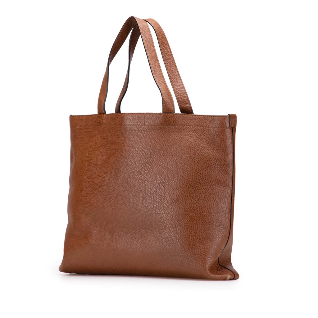 Gucci Leather Embossed Logo Tote - 2