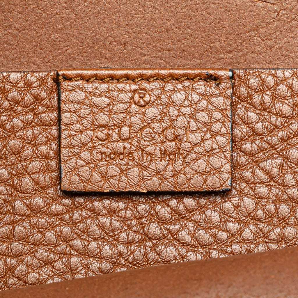 Gucci Leather Embossed Logo Tote - 5