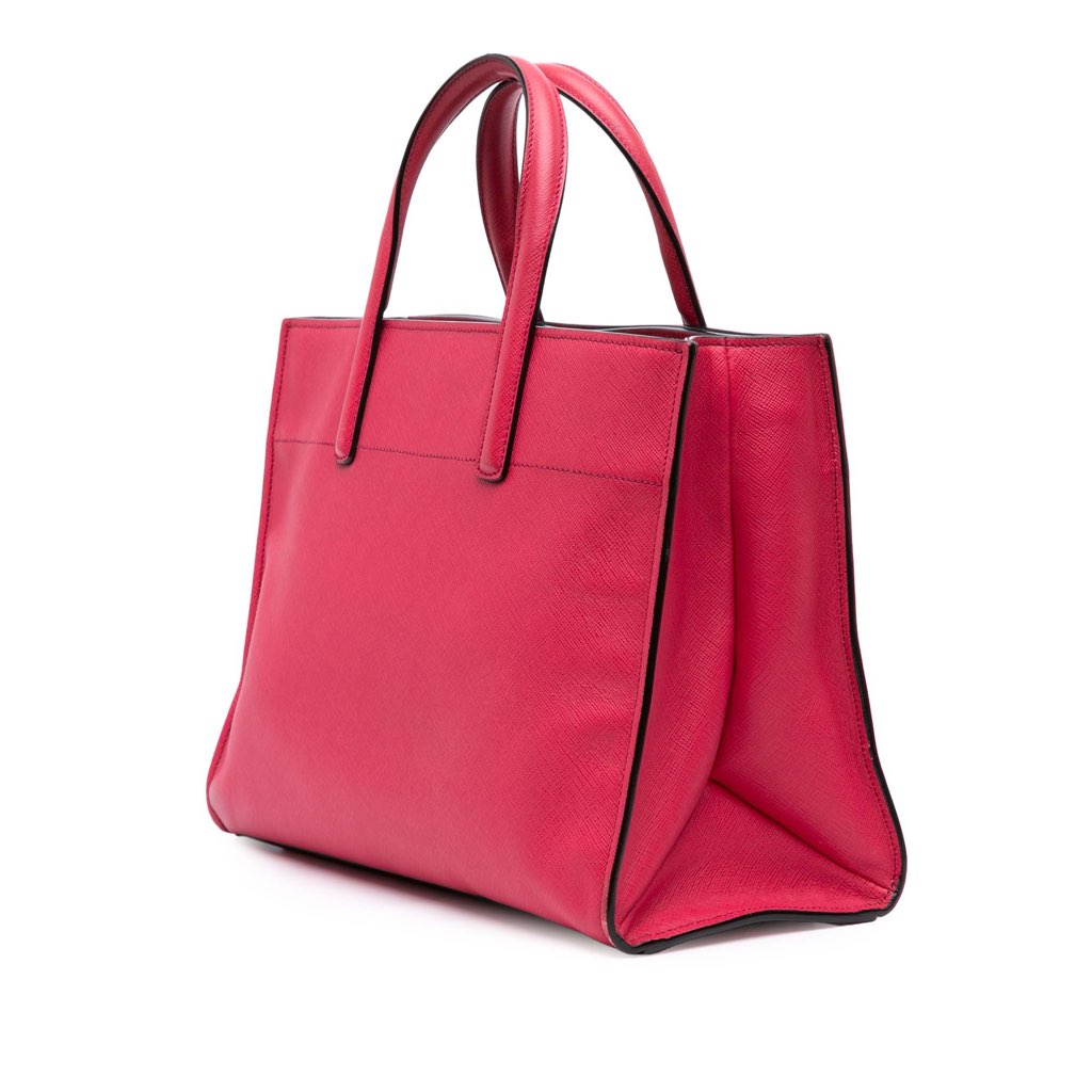 Prada Saffiano Soft Triple Pocket Tote - Back view