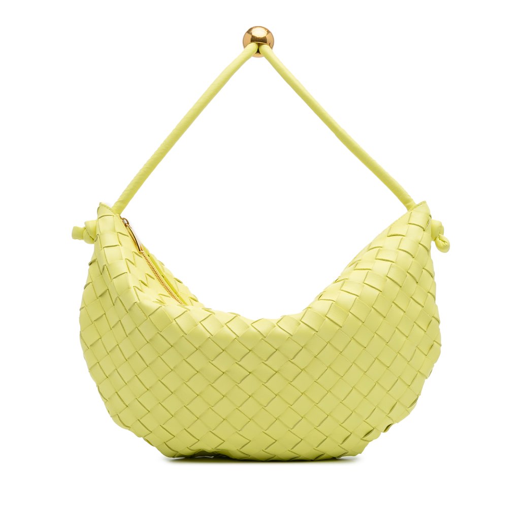 Bottega Veneta Medium Lambskin Intrecciato Turn Pouch