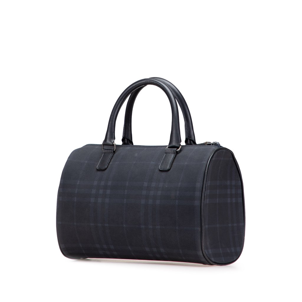 Burberry Tonal Check Canvas Boston Bag - 2