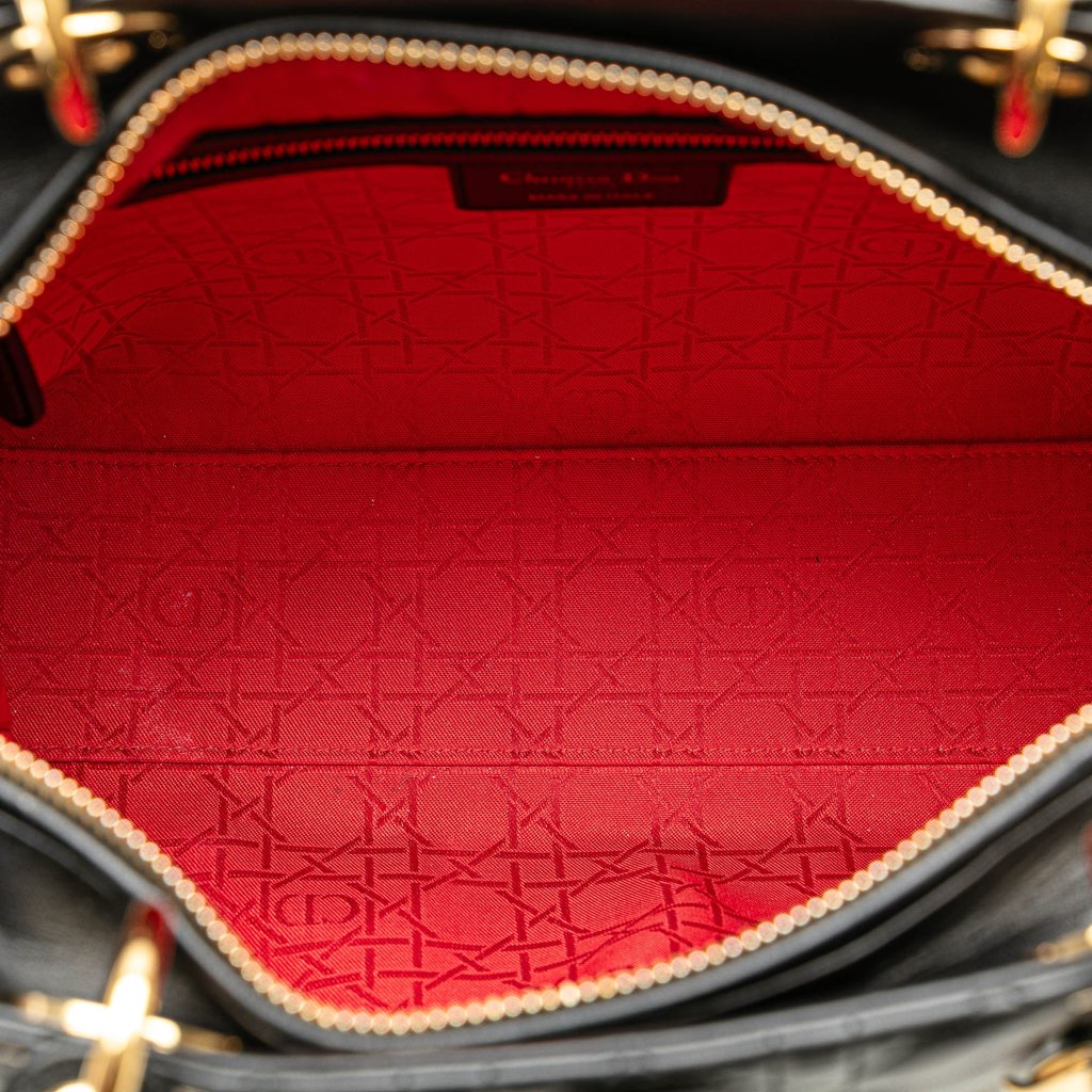 Dior Large Lambskin Cannage Lady Dior - 4