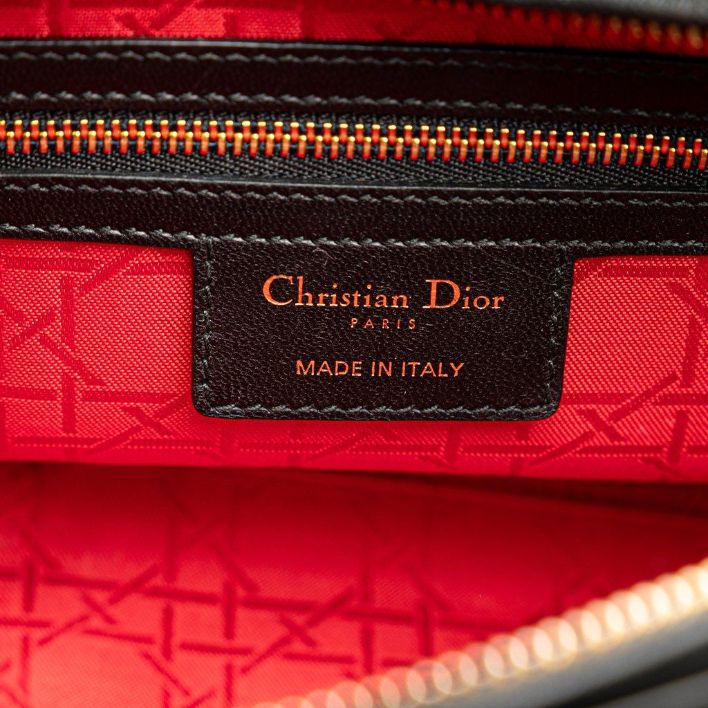 Dior Large Lambskin Cannage Lady Dior - Side view