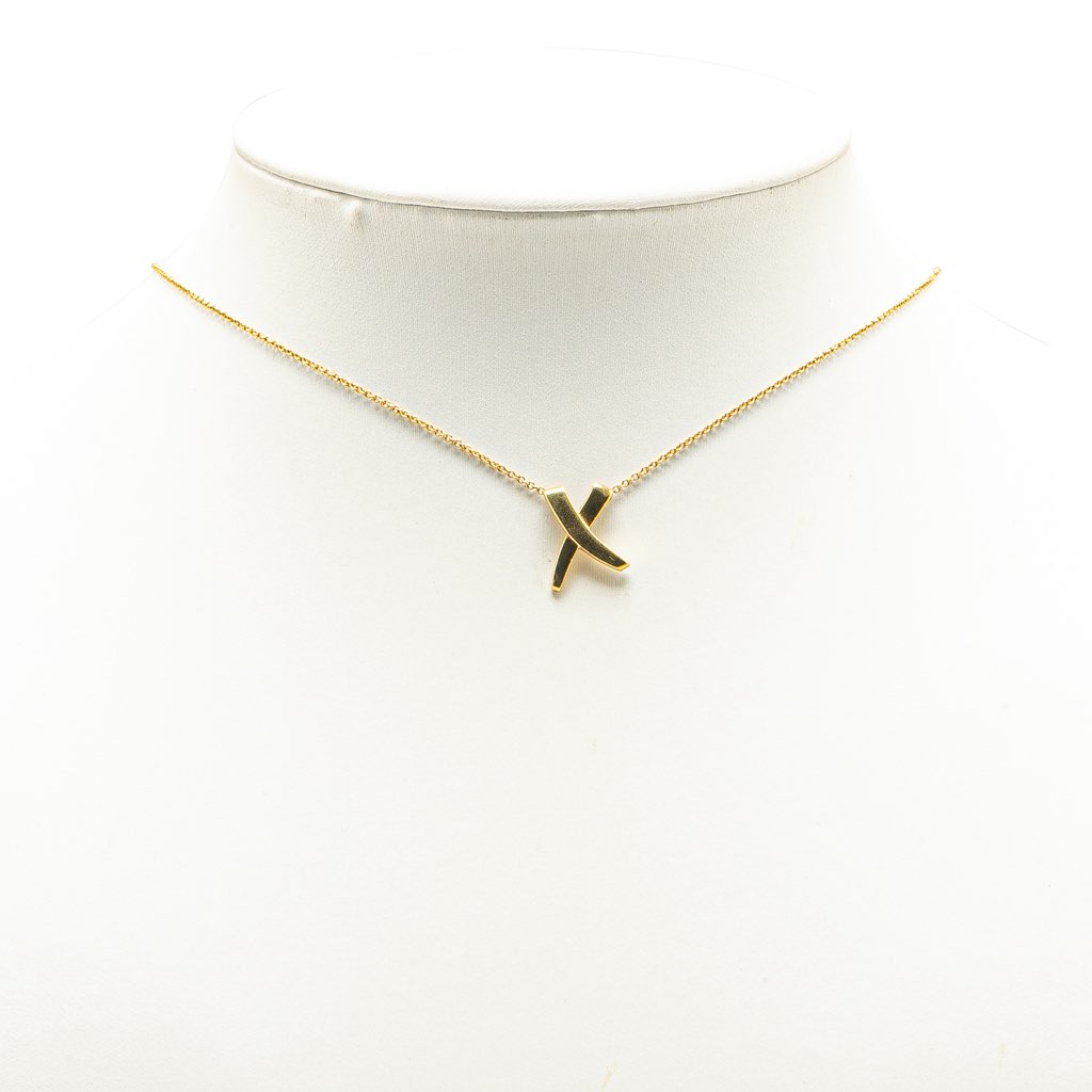 Tiffany & Co Paloma Picasso 18K Yellow Gold Paloma's Graffiti X Pendant Necklace - 5