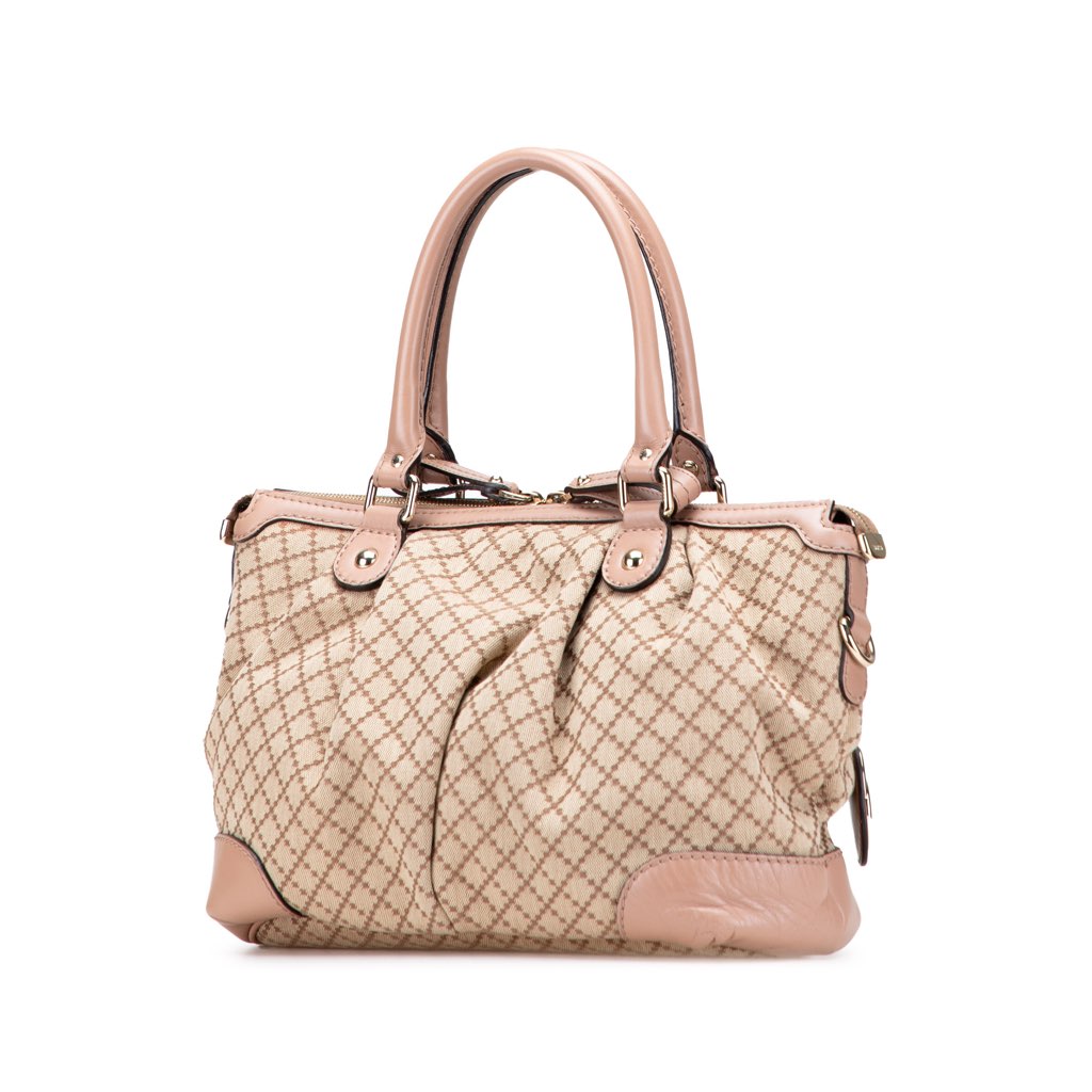Gucci Diamante Canvas Sukey Satchel - Back view