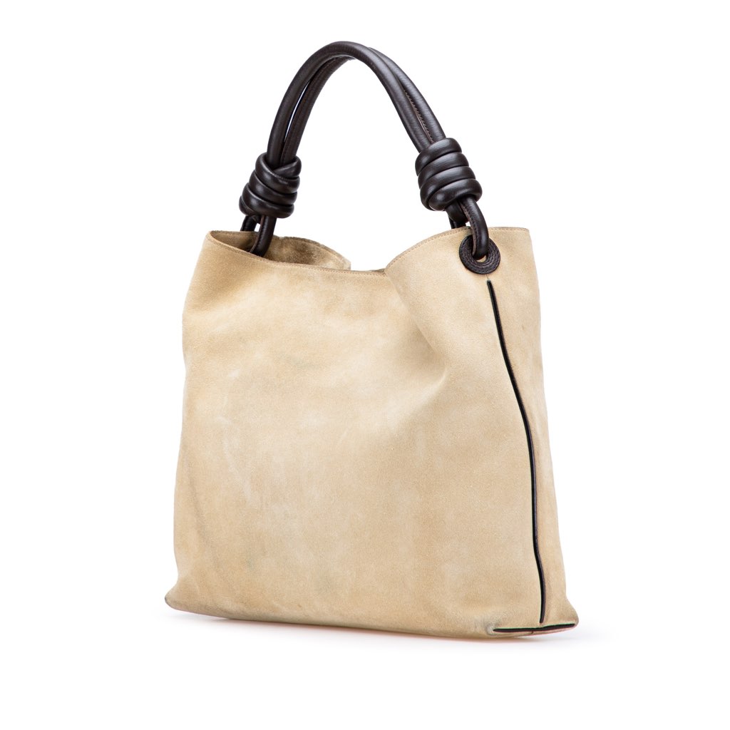 Loewe Small Suede Flamenco Knot Hobo - Back view