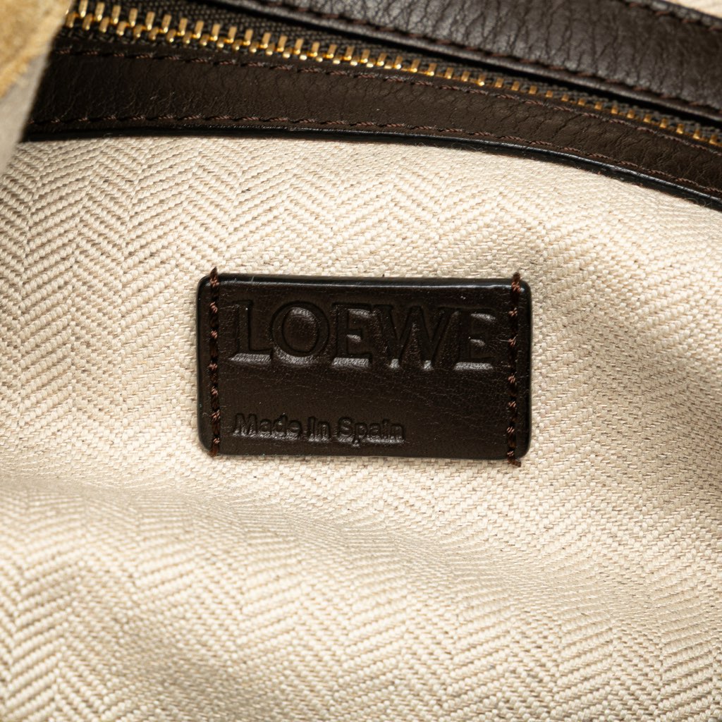 Loewe Small Suede Flamenco Knot Hobo - Side view