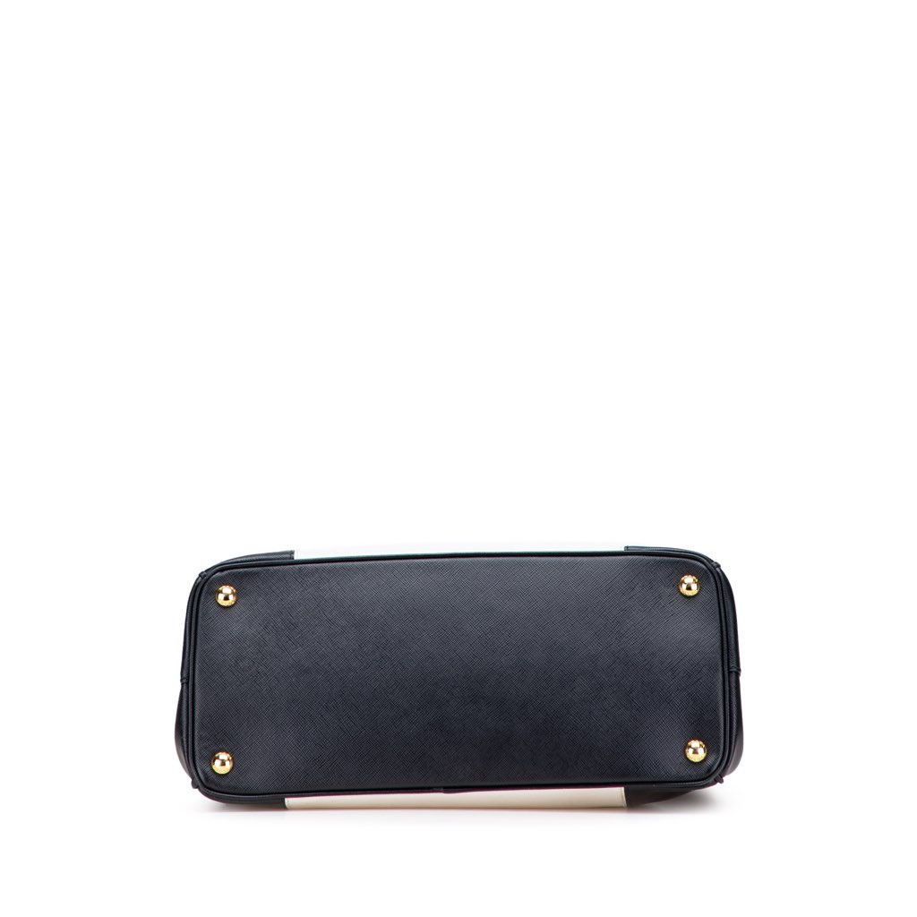 Prada Medium Bicolor Saffiano Lux Galleria Double Zip Satchel - Image 6