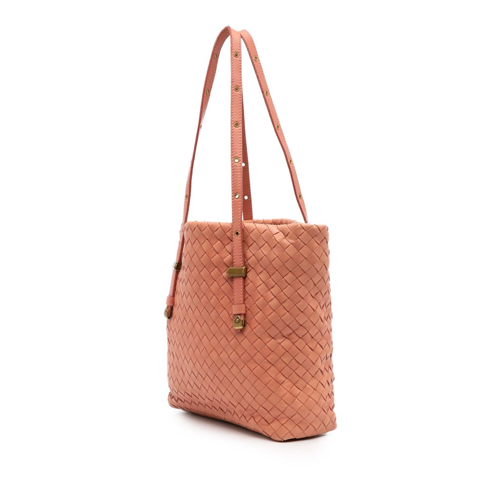 Bottega Veneta Mini Nappa Intrecciato Shopper Tote - Back view
