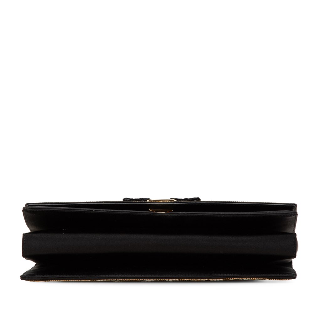 Salvatore Ferragamo Medium Vara Embellished Satin Ginny Chain Crossbody - 3