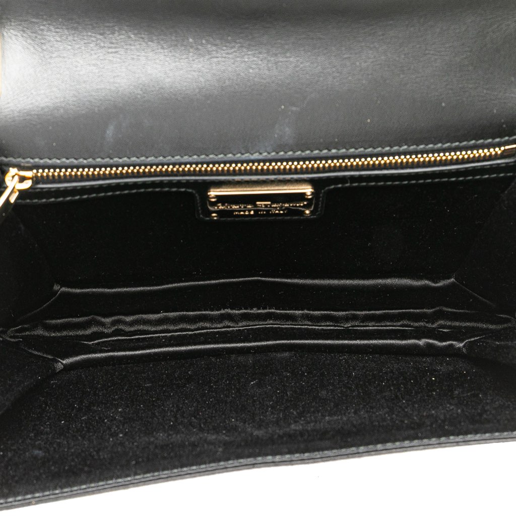 Salvatore Ferragamo Medium Vara Embellished Satin Ginny Chain Crossbody - 4