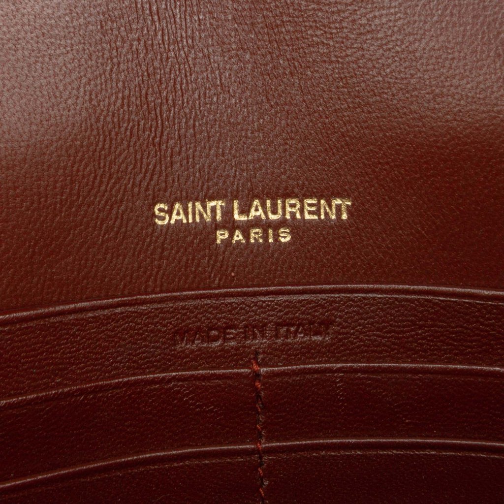 Saint Laurent Lizard Embossed Monogram Kate Tassel Wallet on Chain - 5