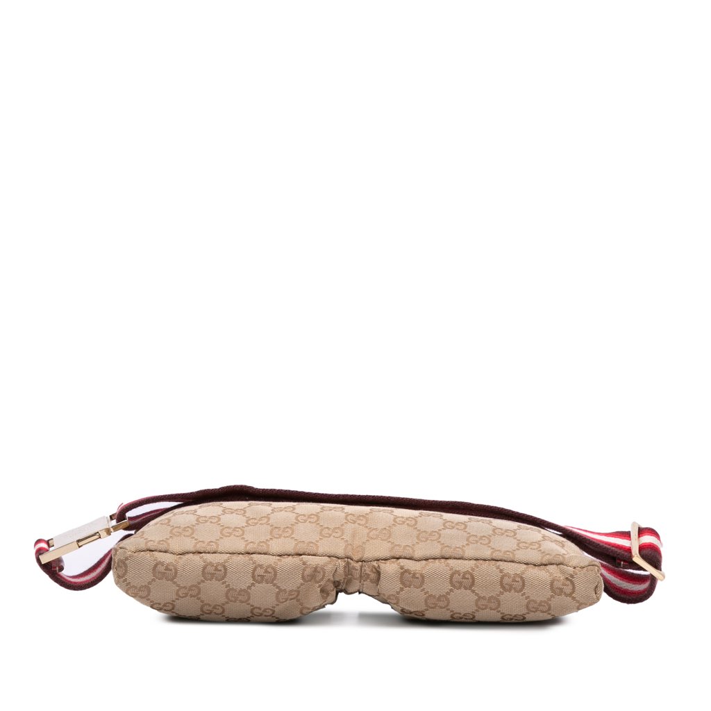 Gucci GG Canvas Web Double Pocket Belt Bag - 3