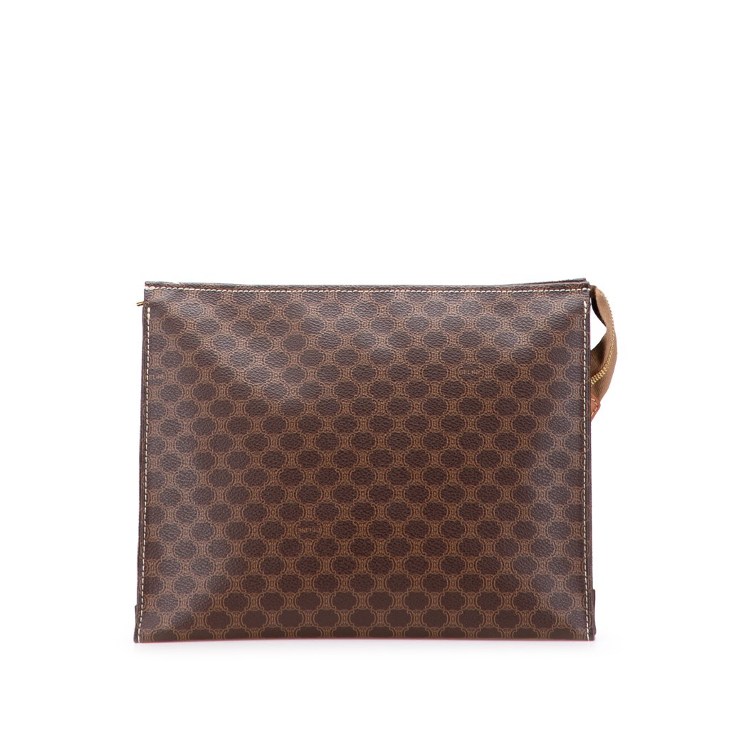 Celine Macadam Coated Canvas Clutch