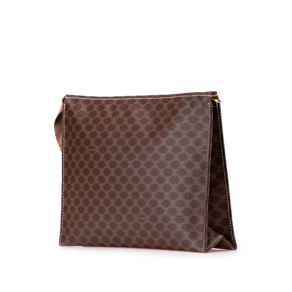 Celine Macadam Coated Canvas Clutch - Back view