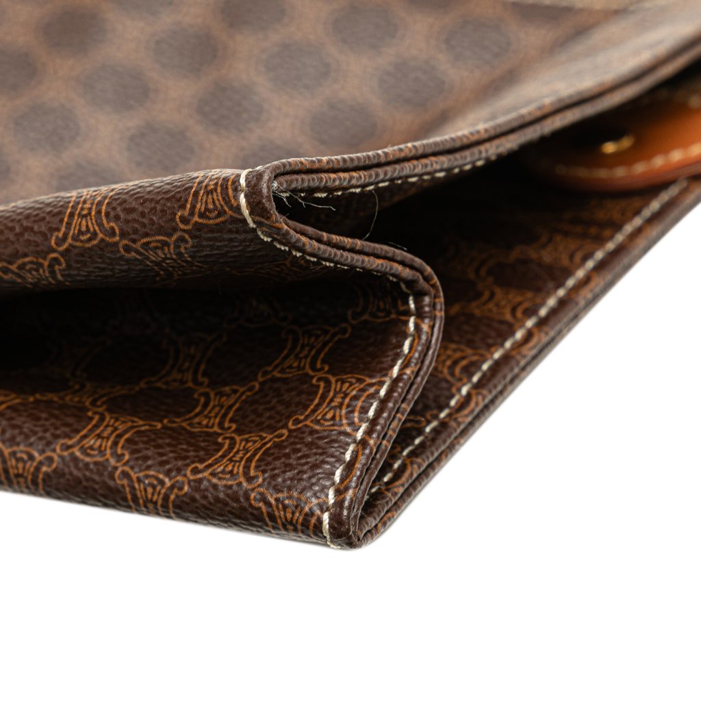 Celine Macadam Coated Canvas Clutch - Image 10