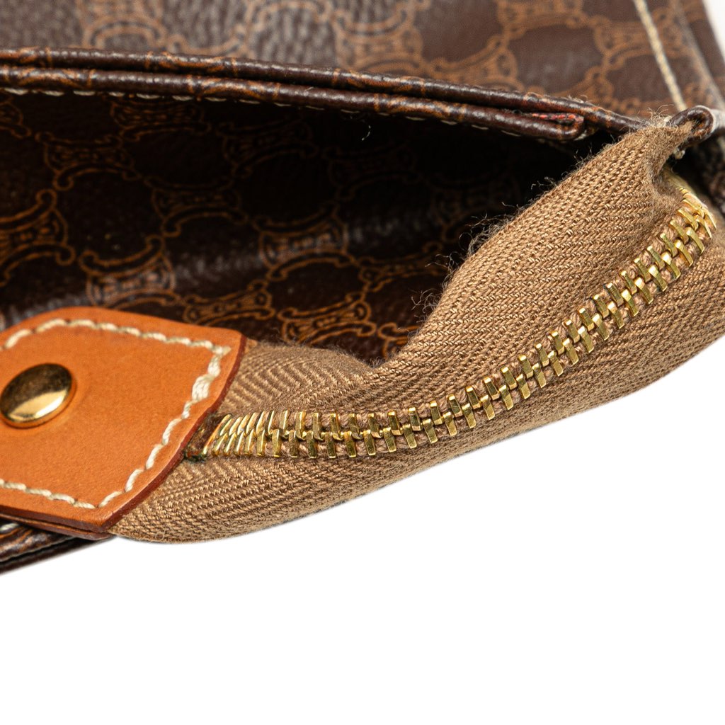 Celine Macadam Coated Canvas Clutch - Image 12