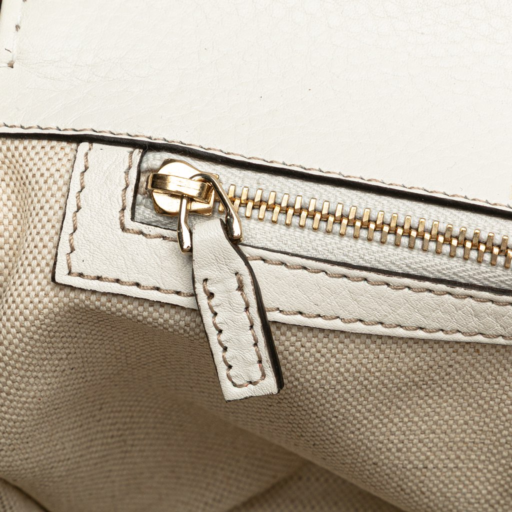 Gucci Medium GG Canvas New Bamboo Satchel - Image 11