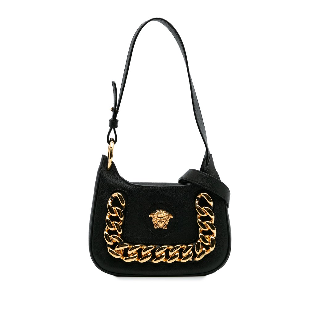 Versace Small Leather La Medusa Chain Hobo