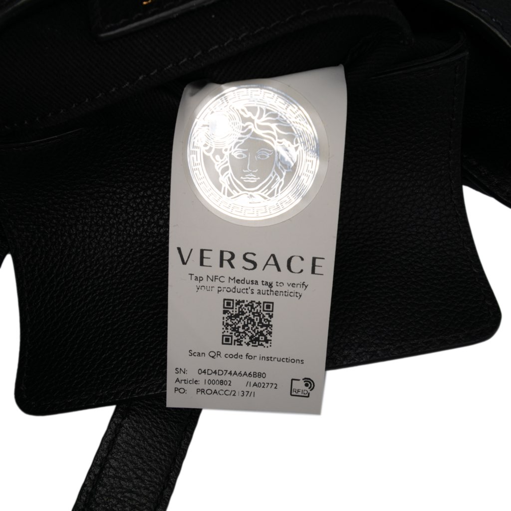 Versace Small Leather La Medusa Chain Hobo - Detail 1