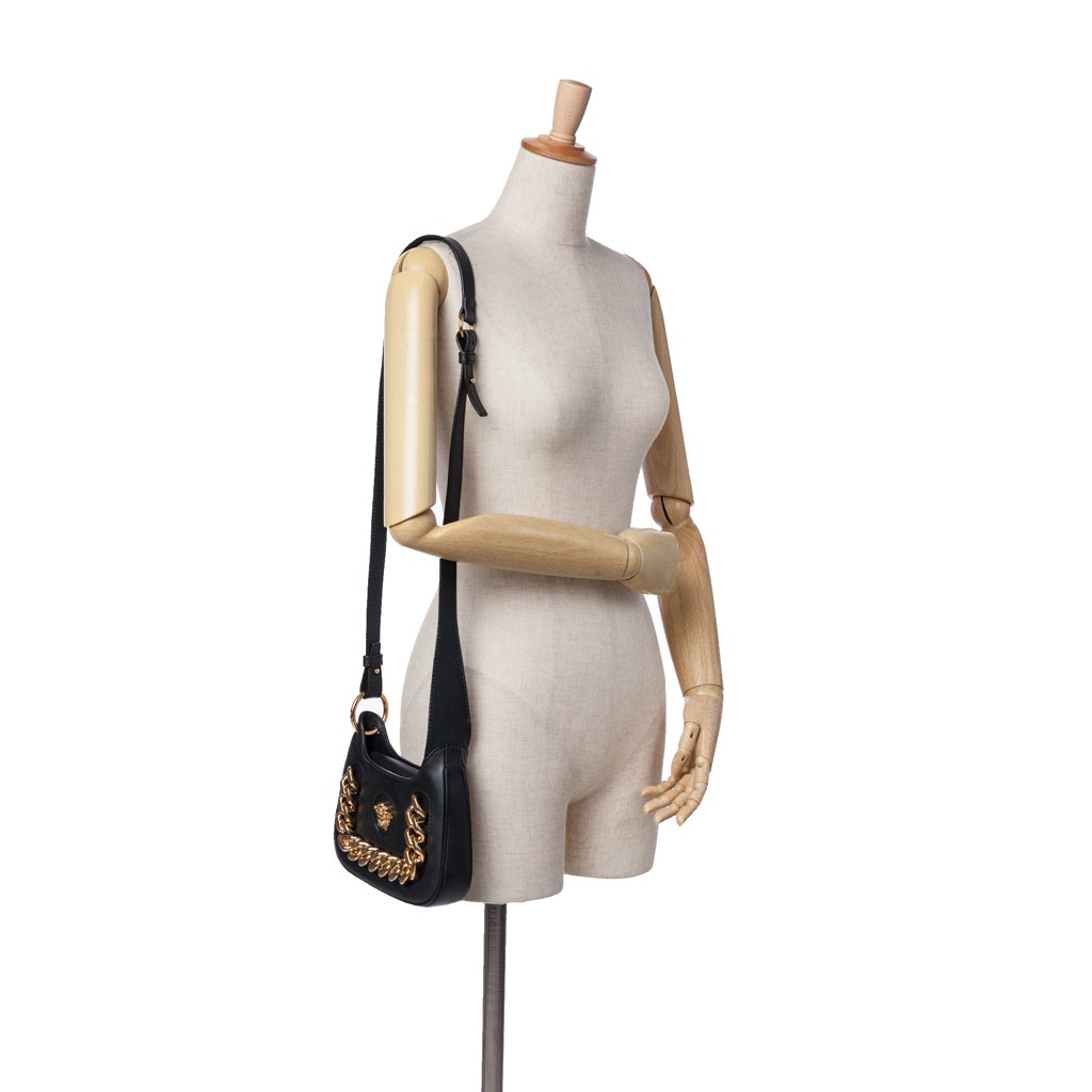 Versace Small Leather La Medusa Chain Hobo - Image 11