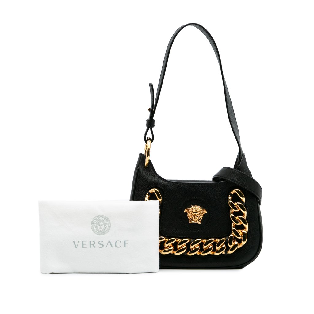 Versace Small Leather La Medusa Chain Hobo - Image 12