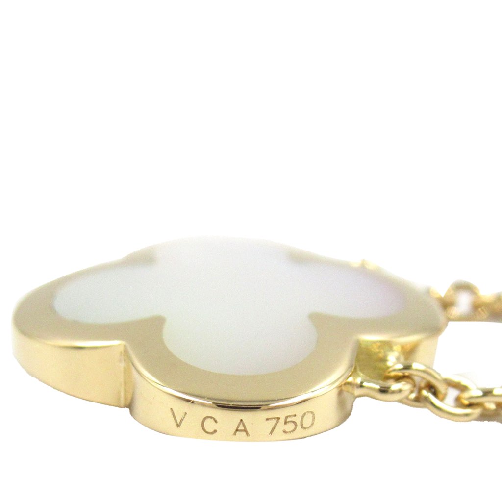 Van Cleef & Arpels 18K Yellow Gold and Mother of Pearl Pure Alhambra Pendant Necklace - 4