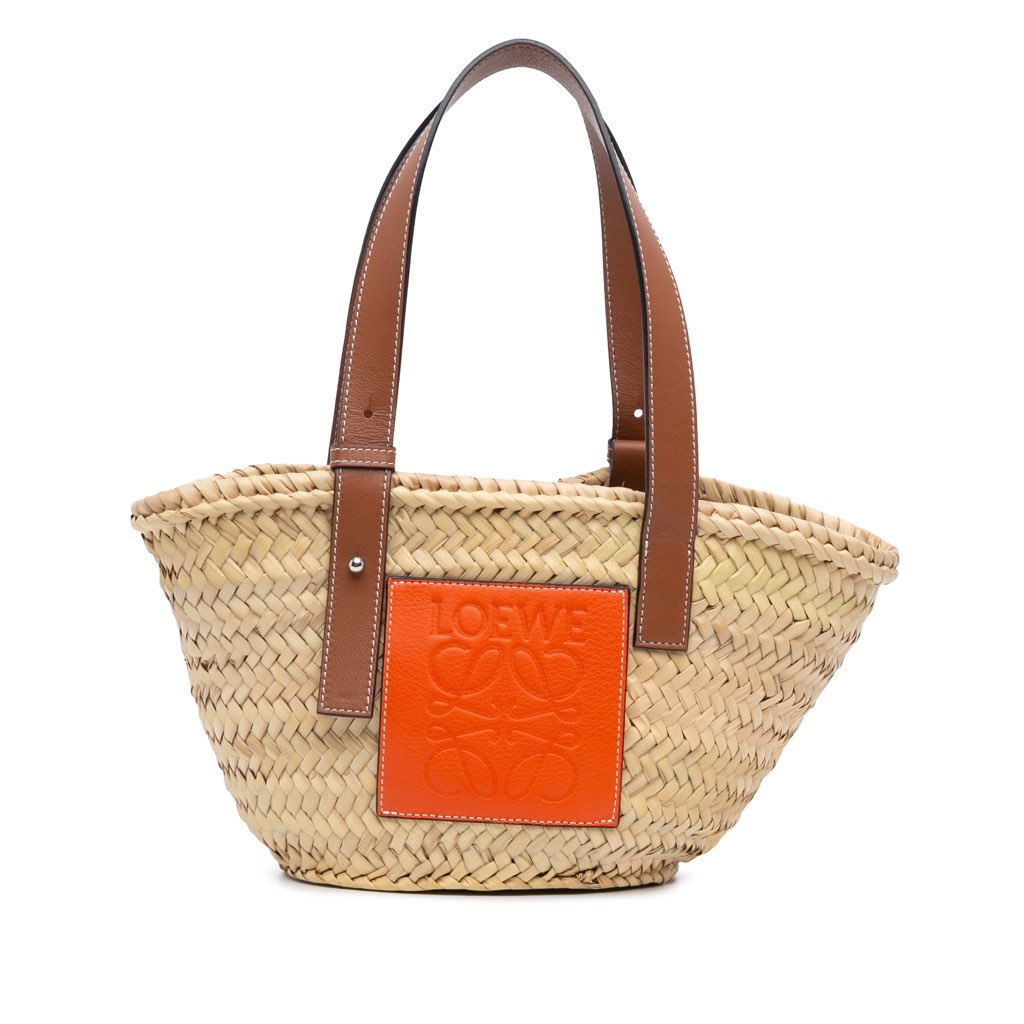Loewe Mini Raffia Basket Tote