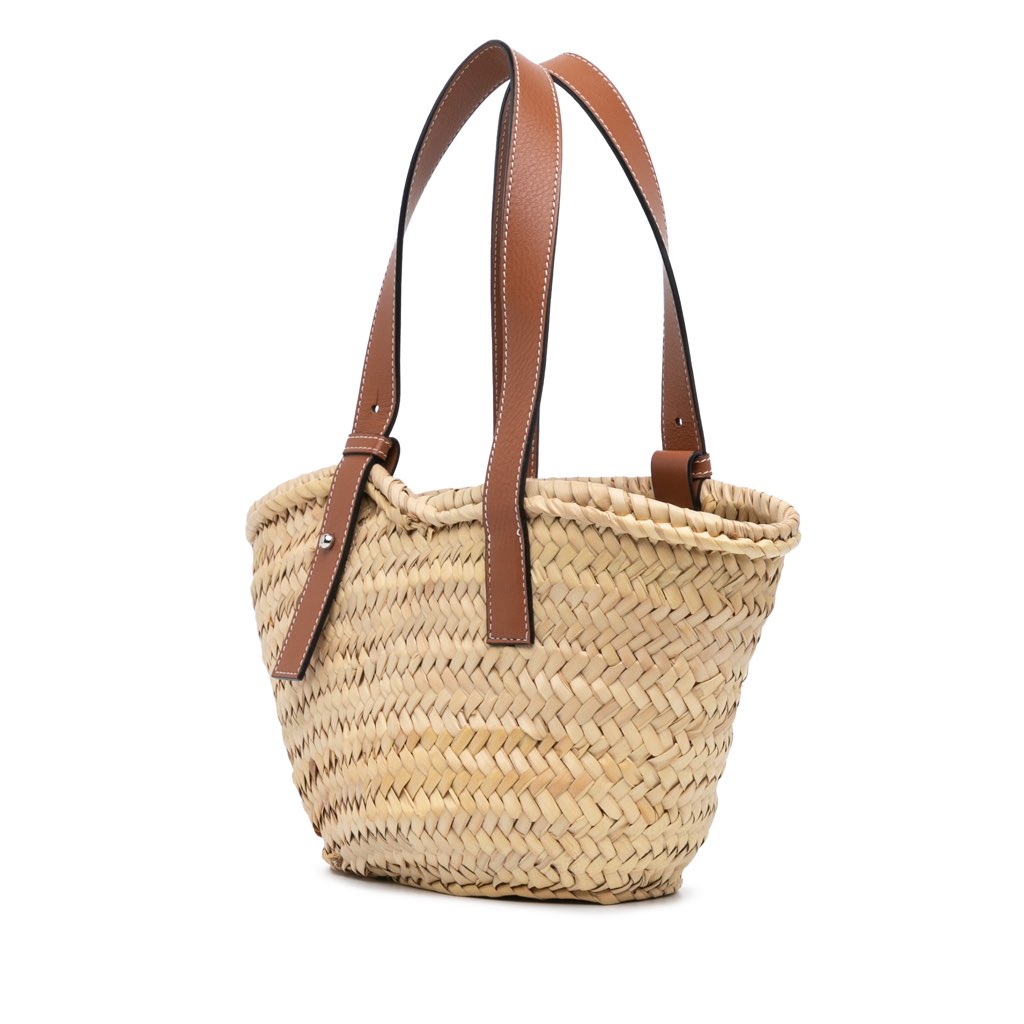 Loewe Mini Raffia Basket Tote - Back view