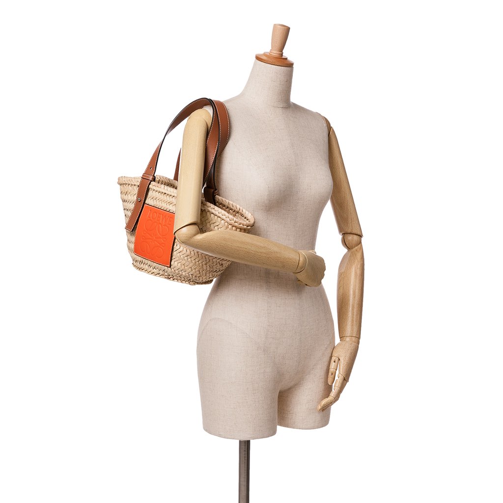 Loewe Mini Raffia Basket Tote - Image 12
