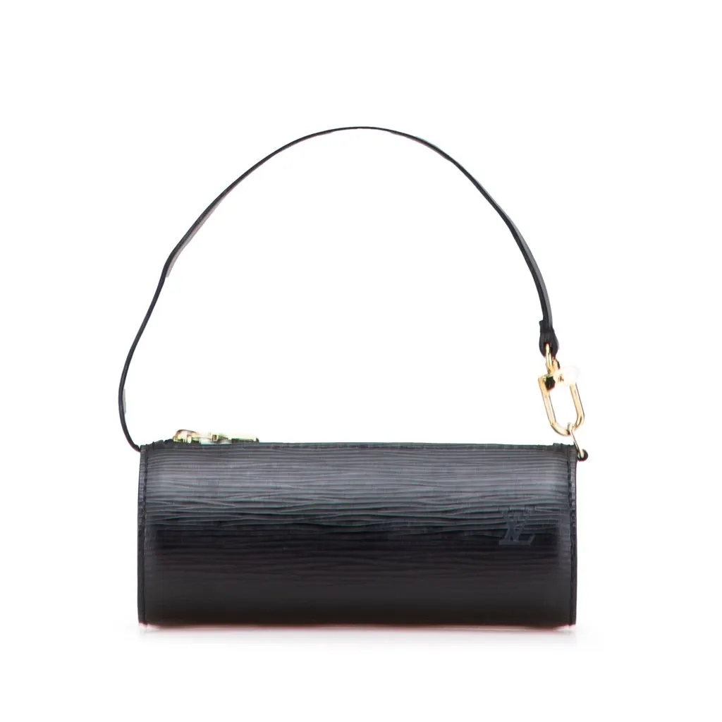 Louis Vuitton Epi Soufflot Pochette Black Leather Good - Front View