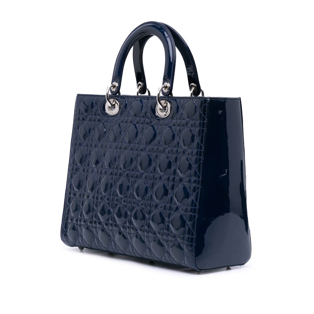 Dior Large Patent Cannage Lady Dior - 2