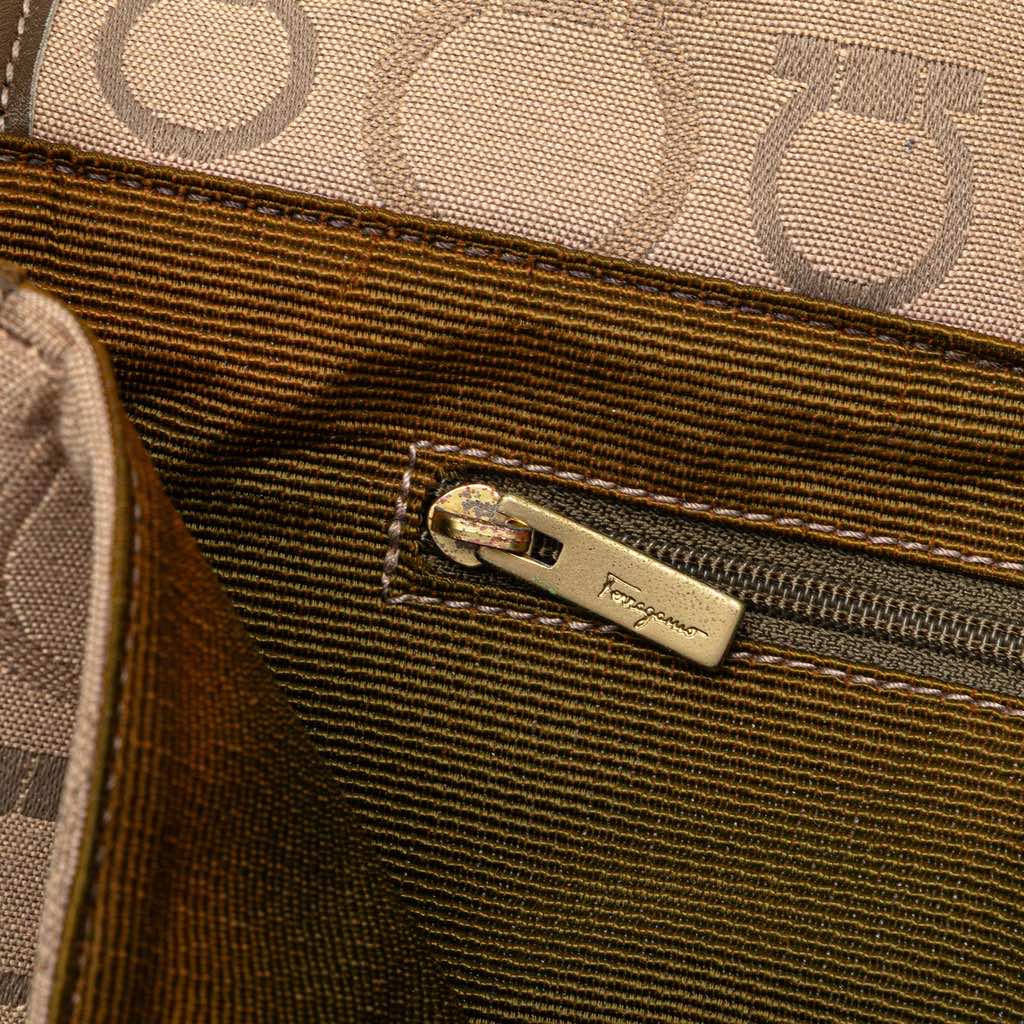Salvatore Ferragamo Gancini Canvas Shoulder Bag - Detail 1