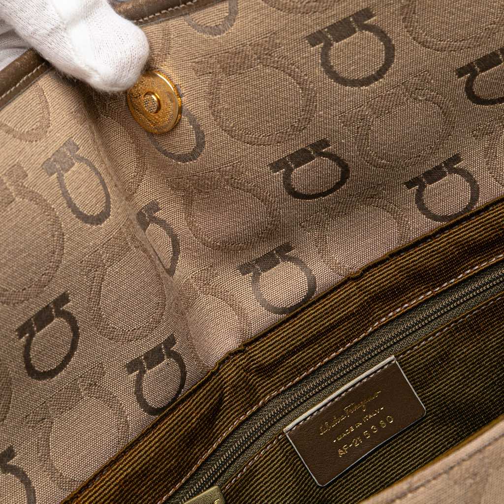 Salvatore Ferragamo Gancini Canvas Shoulder Bag - Detail 2