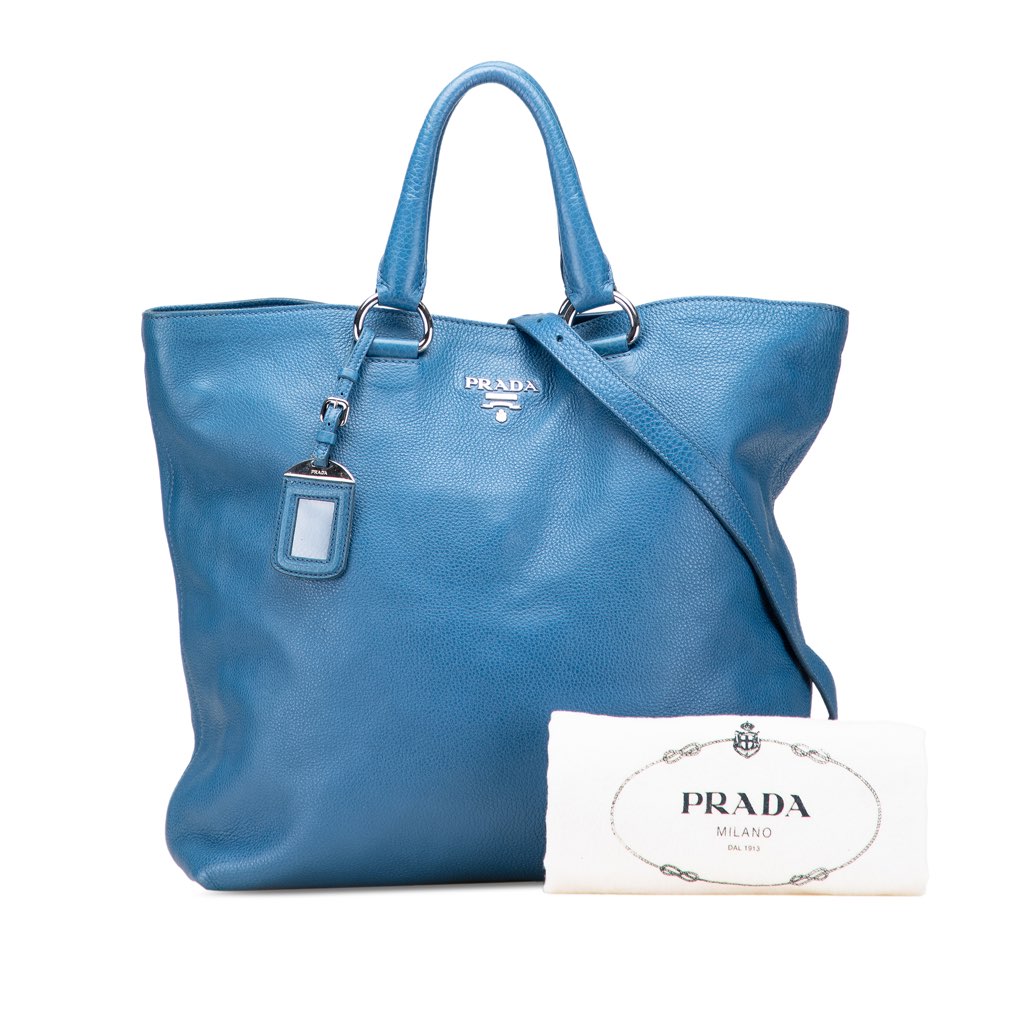 Prada Vitello Daino Open Convertible Tote - Image 11