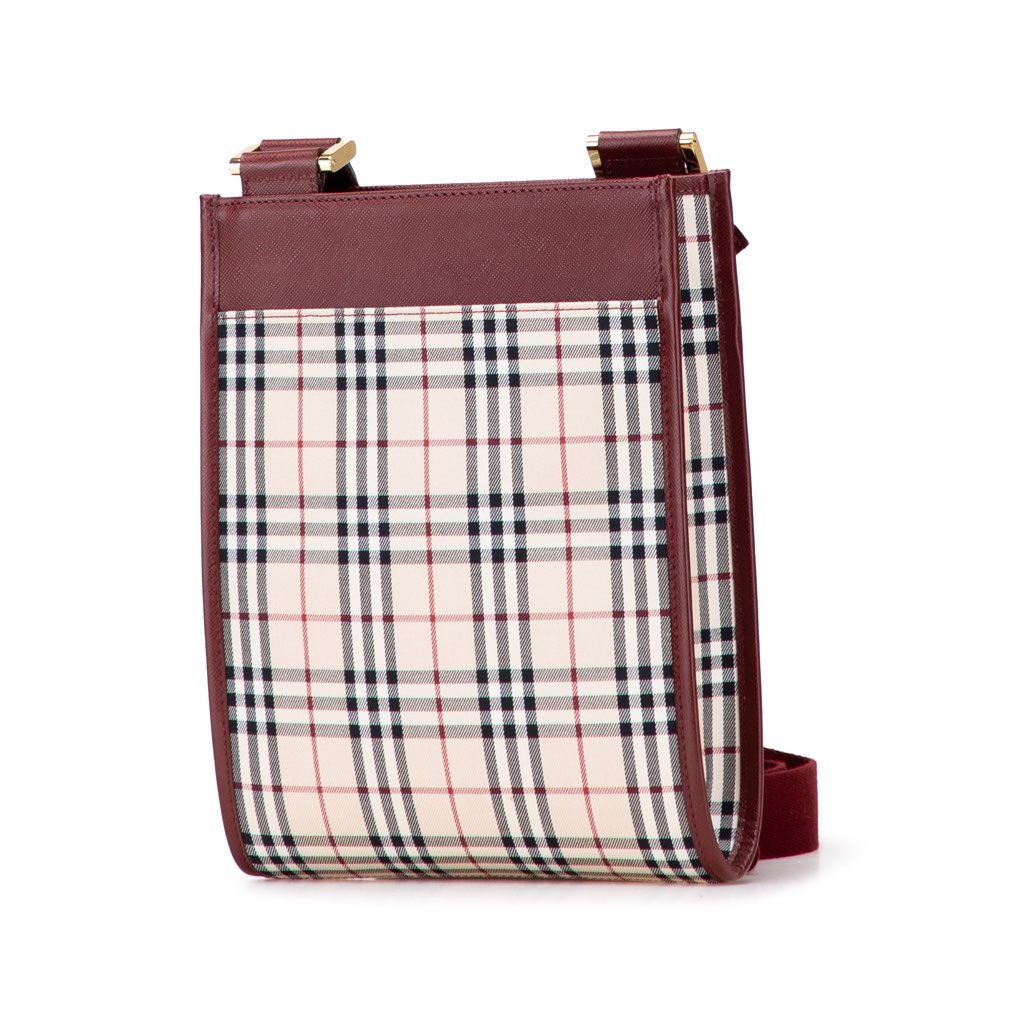 Burberry House Check Canvas Crossbody - Back view