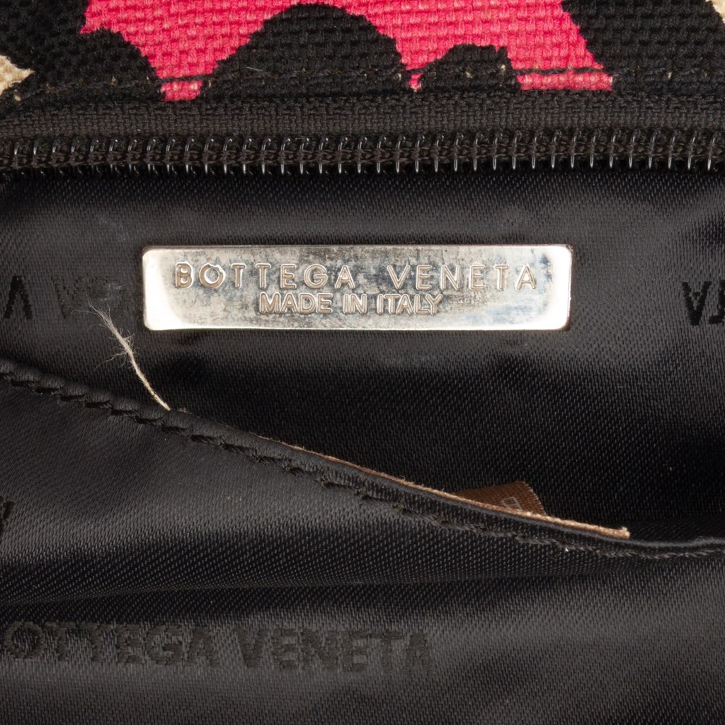 Bottega Veneta Leopard Print Canvas Shoulder Bag - Side view