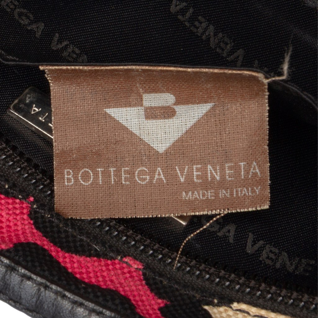 Bottega Veneta Leopard Print Canvas Shoulder Bag - Detail 1