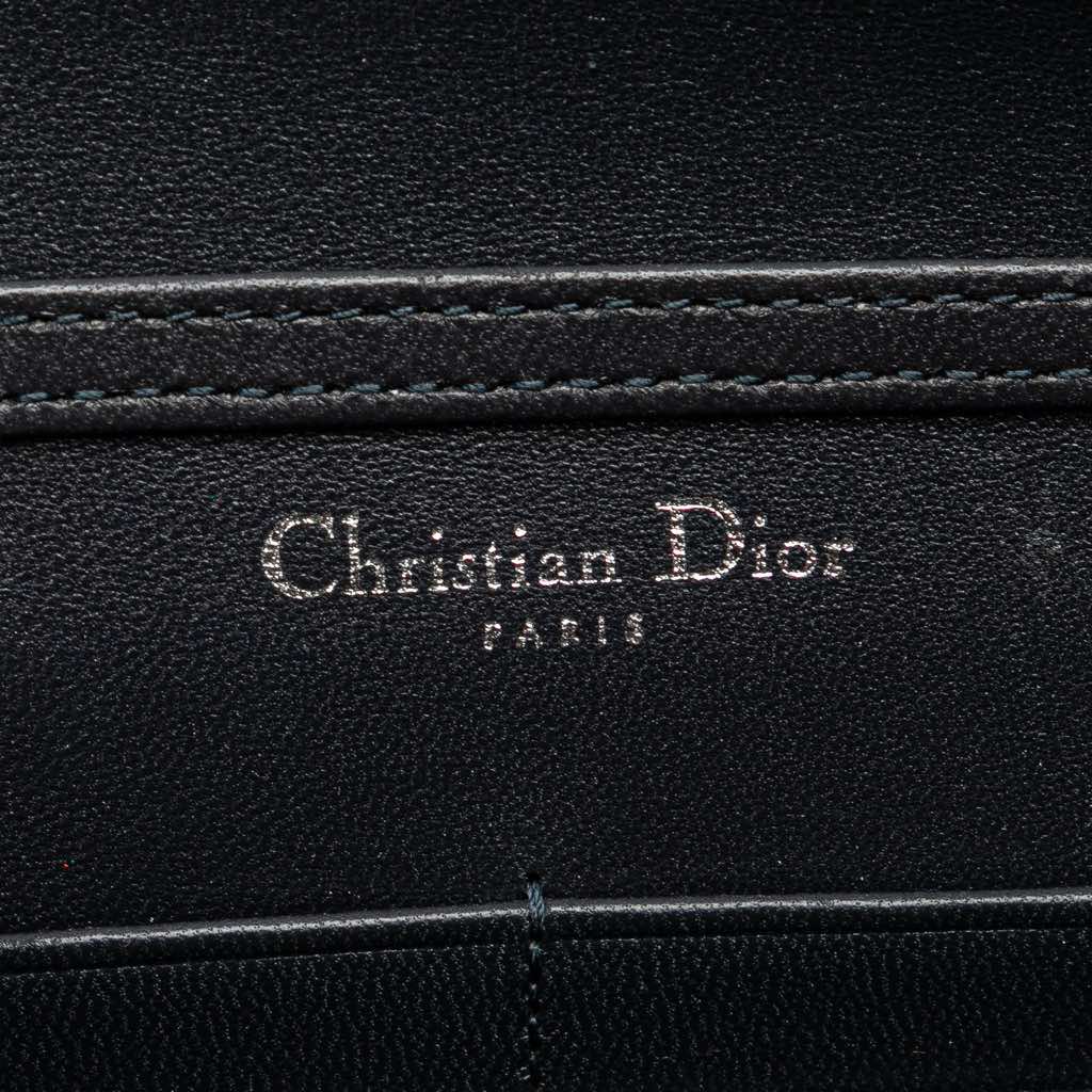 Dior Metallic Patent Microcannage Diorama Wallet on Chain - 5