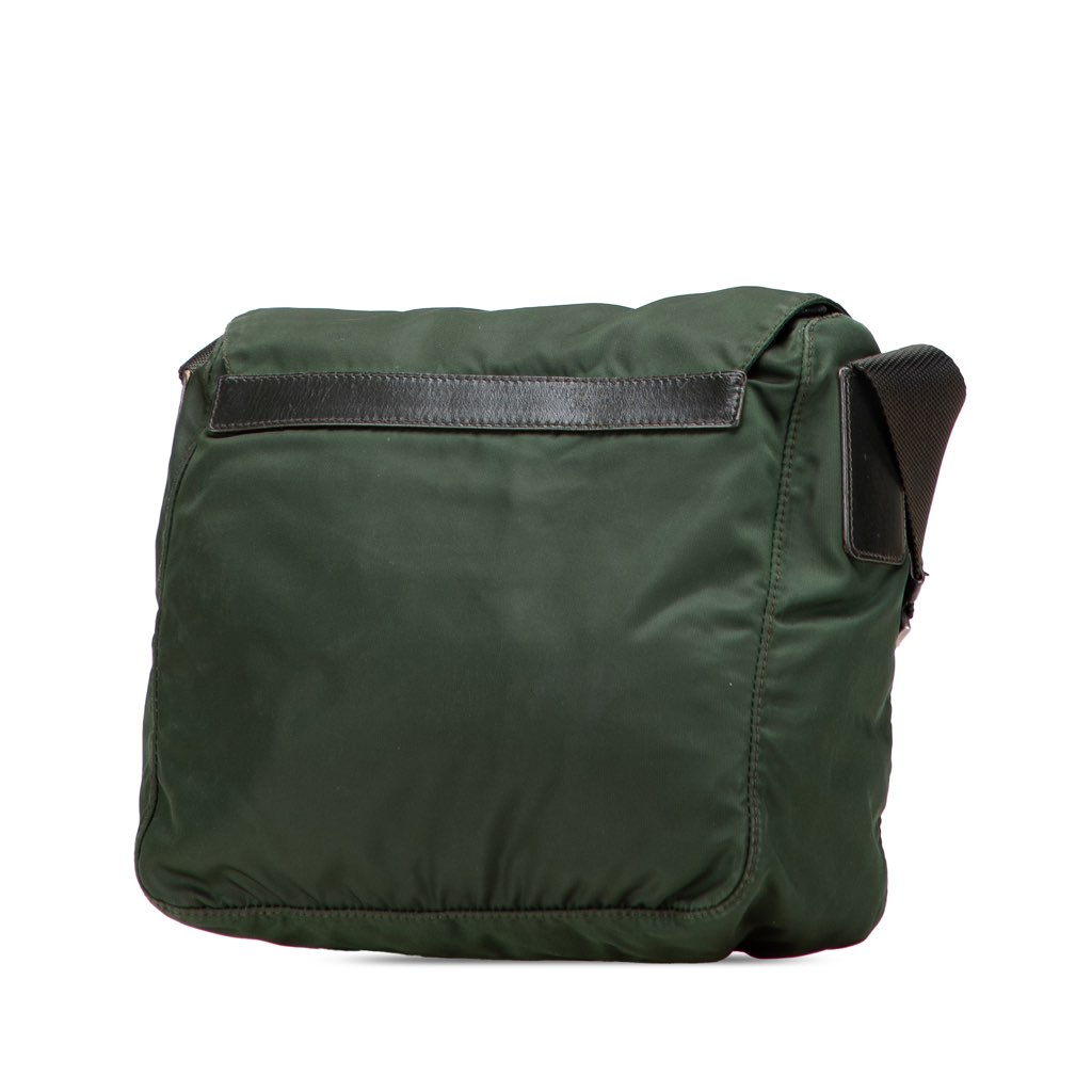 Prada Tessuto Zip Buckle Messenger Bag - 2