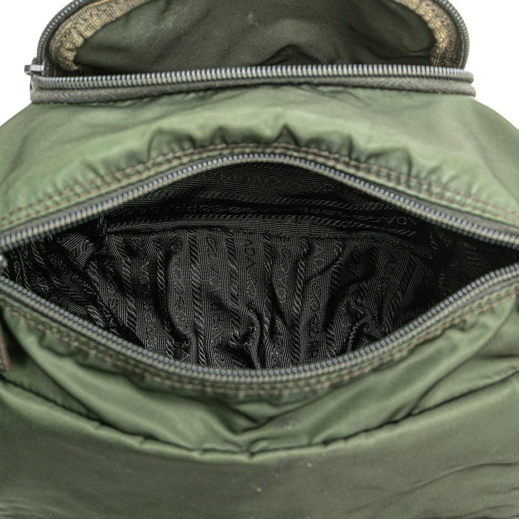 Prada Tessuto Zip Buckle Messenger Bag - 4
