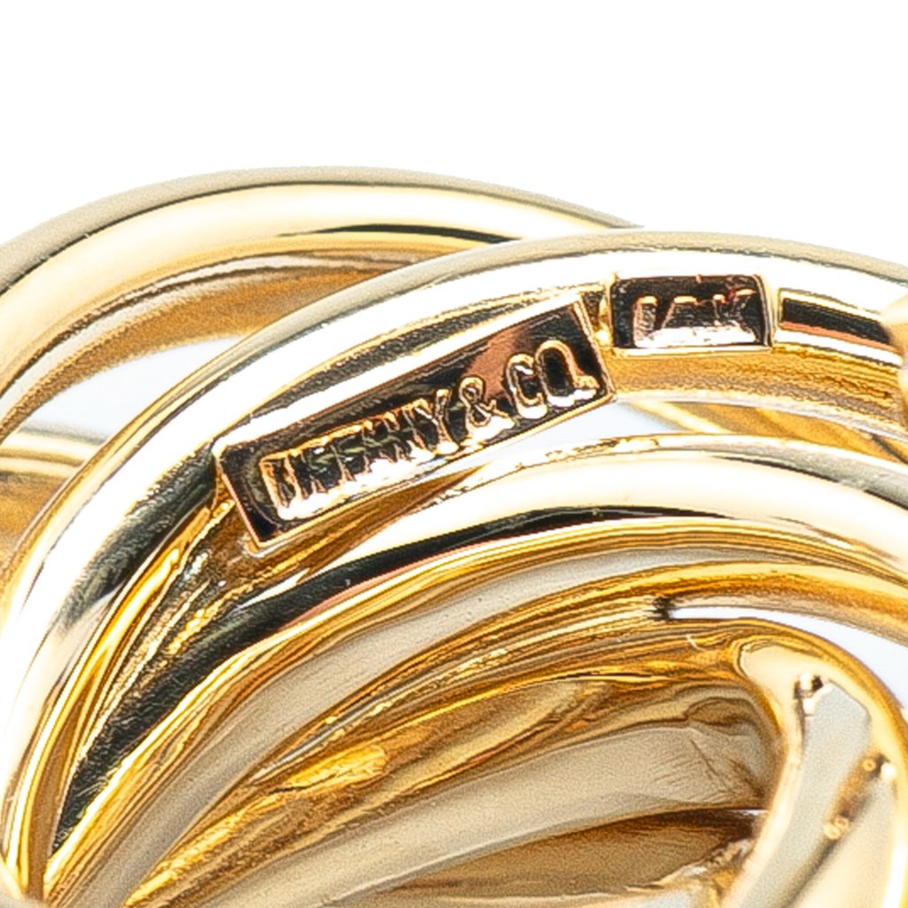 Tiffany & Co 14K Yellow Gold Twist Spiral Knot Brooch - 3