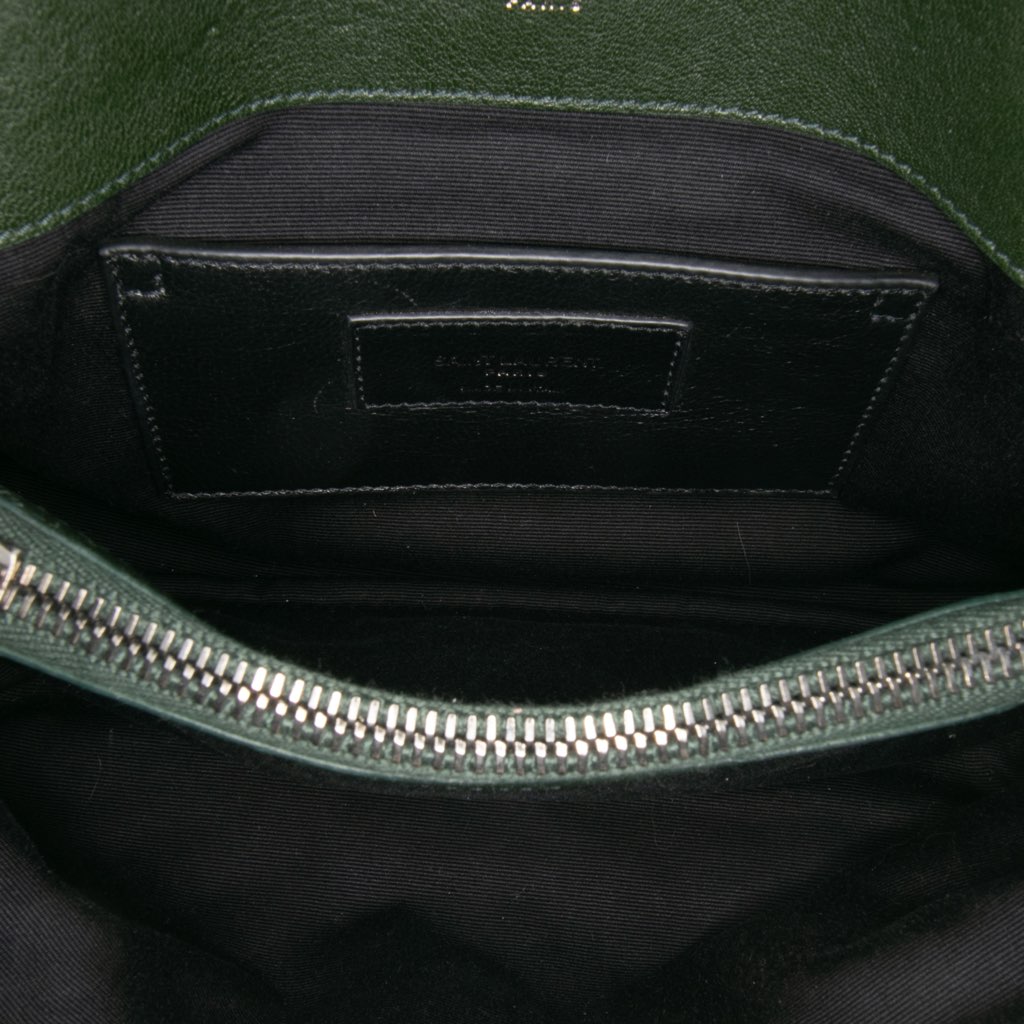 Saint Laurent Medium Monogram Chevron Quilted Lambskin College Satchel - 4